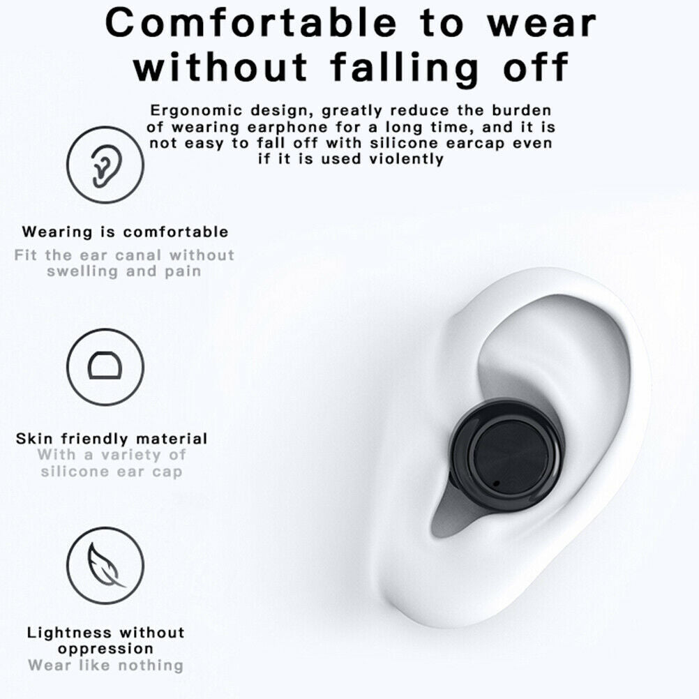 USB Bluetooth 5.0 Wireless Earphones Headphones Stereo Earbuds TWS Sport Headset