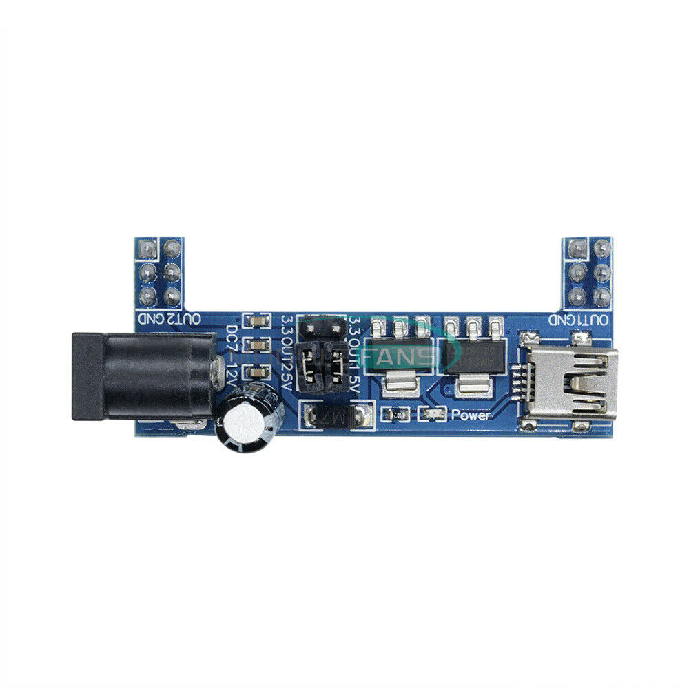 2PCS Mini USB MB102 Breadboard Power Supply Module 3.3V 5V Solderless Arduino