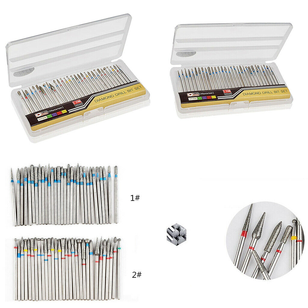 30 Pieces Tungsten Steel Nail Drill Bits for Nail File Manicure Pedicure 01