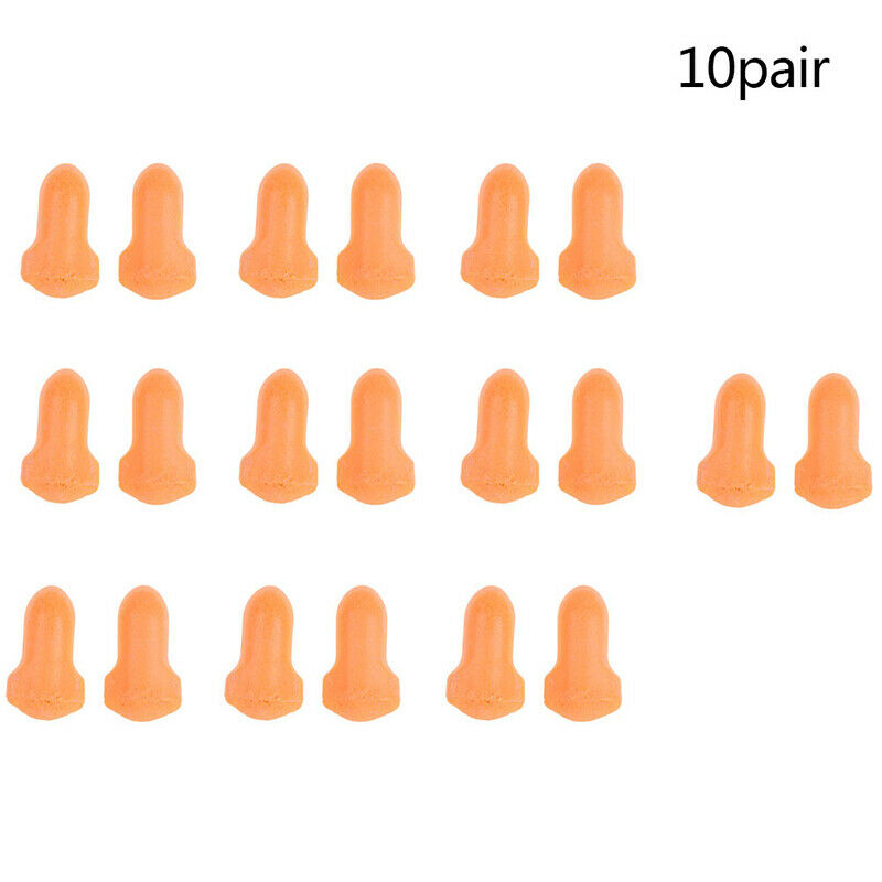 10 pairs comfort noise reduction Foam Soft Ear Plugs Noise Reduction Earp *DEAU