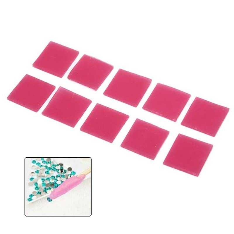 10pc Nail Art Rhinestone Picker Gel Cube Gel Gem Picker Nail Dotting Tools DD