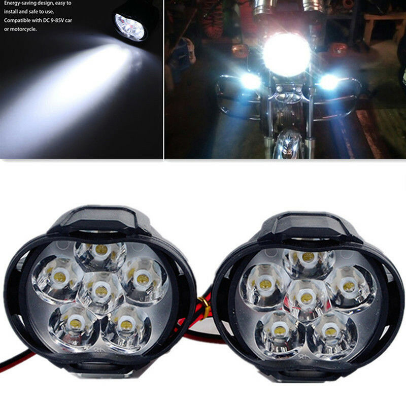 6LED Motorcycle Headlight Spot Lights Head Lamp LED Front DC12V Driving Hot S Fx