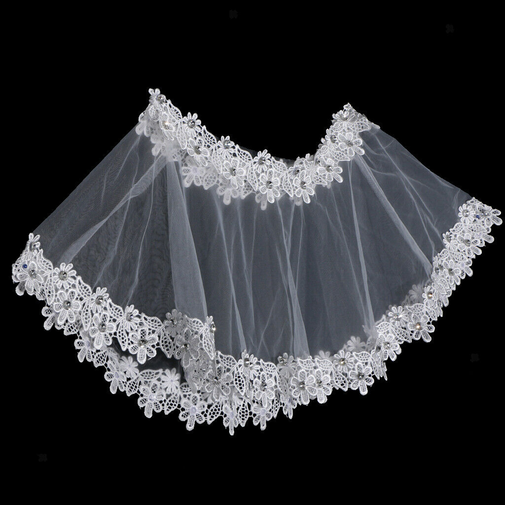 Bridal Lace Flower Edge Shawl Wedding Shrug Wrap Cape Wedding Accessory