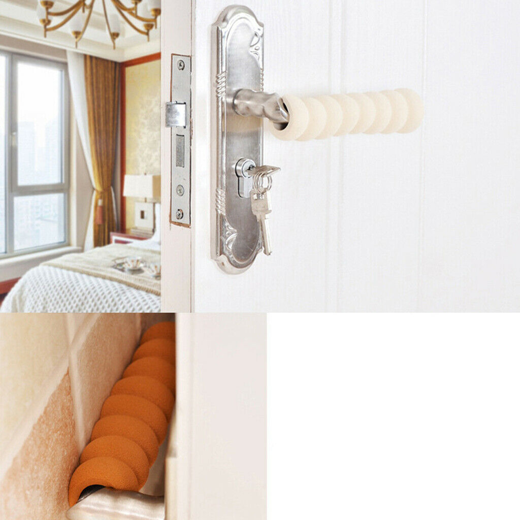 Spiral EVA Foam Door Cover Case Home Office Door Knob Sleeve Security White
