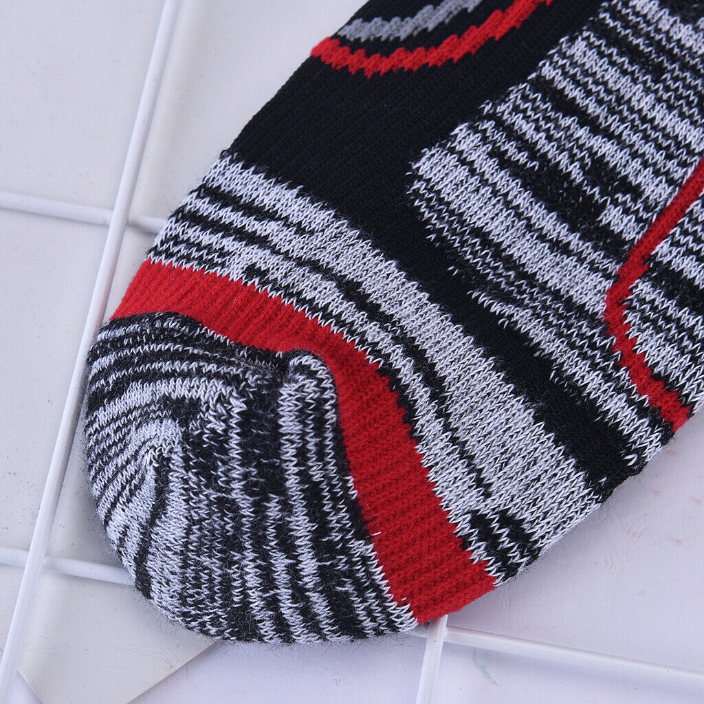 Women Men Winter Sports Hiking Socks Thermal Snow Ski Crew Sock White L