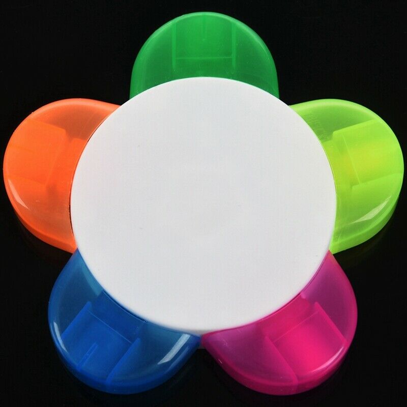 5 color highlighter pen marker pen stationery flower shape (pink, yellow, blueL3