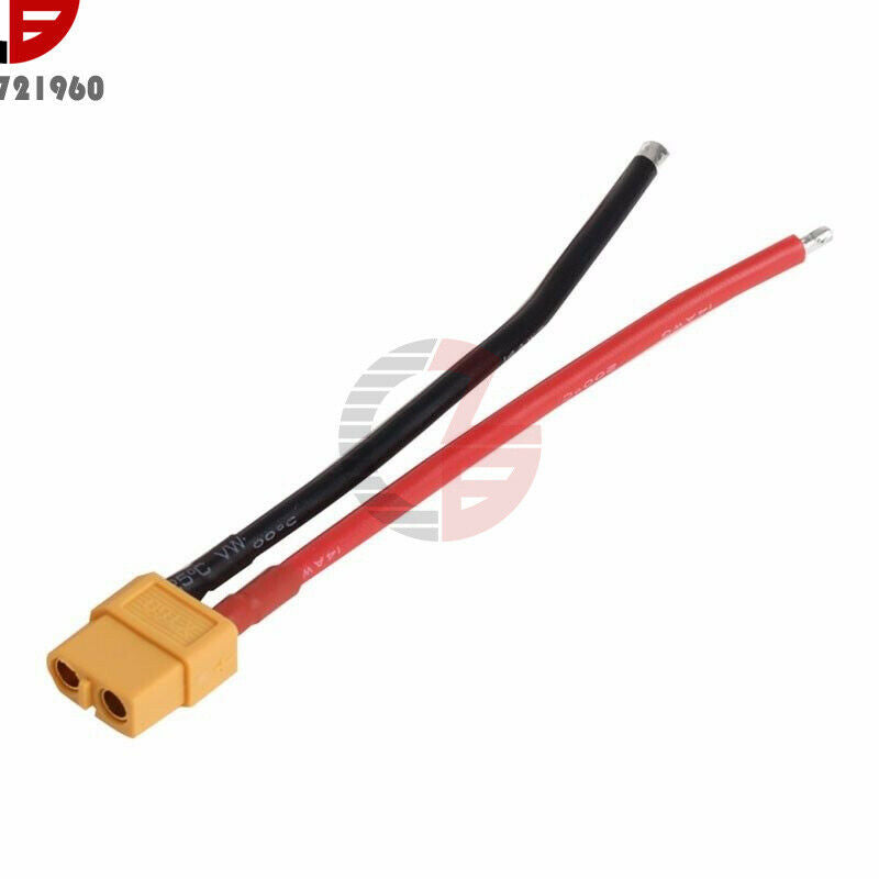 2Pair XT60 Connector Male and Female W/ Housing 10CM Silicon Wire 14AWG Cable