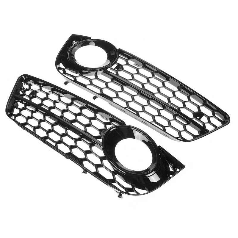 Fog Light Lamp Cover Front Bumper Grille Grill Honeycomb Cover Trim for-Audi AP2