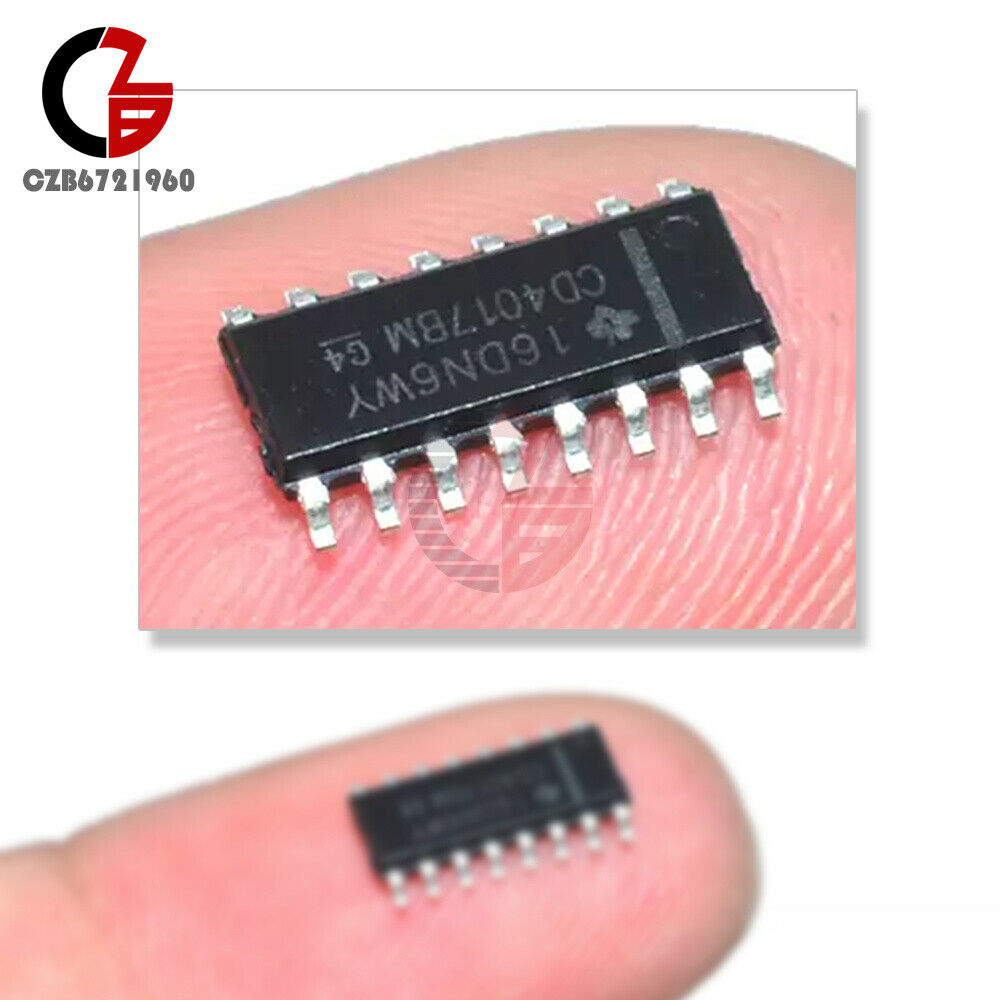 10PCS CD4017 SOP-16 SMD 5-Bits Decimal Johnson Counter Divider Pulse Splitter