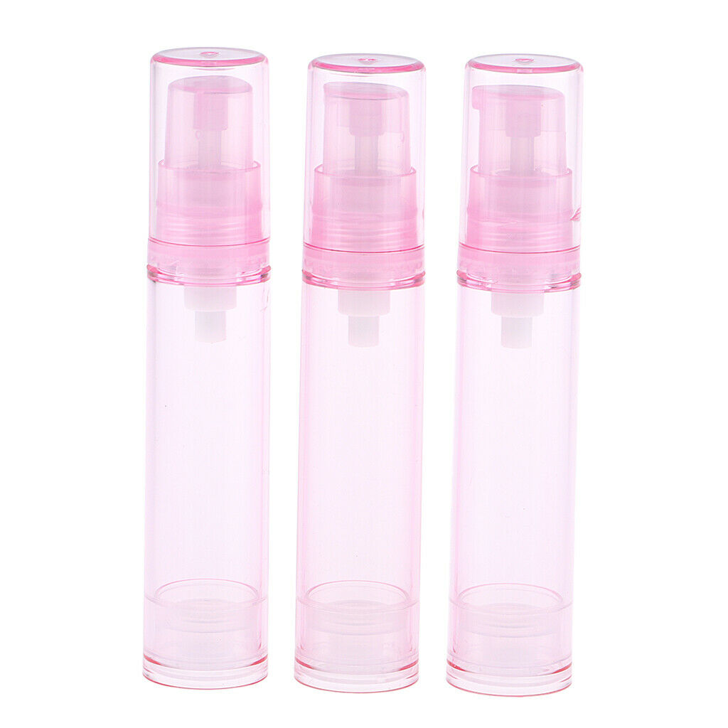 6Pcs 10ml Empty Airless Pump Bottles Refillable Cosmetic Spray Containers