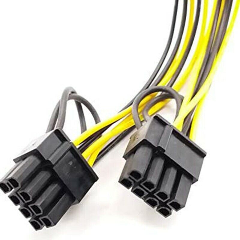 6PCS GPU VGA PCIe 6 Pin Female to Dual 2X 8 Pin (6+2) Male PCI Express PowerV3X5