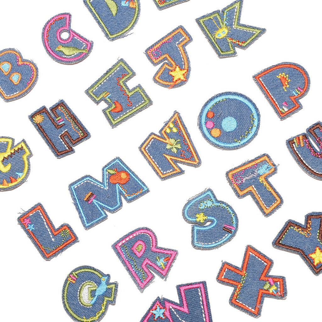 Letter Iron On Patches Sew On Applique Embroidered Patch AZ Letter