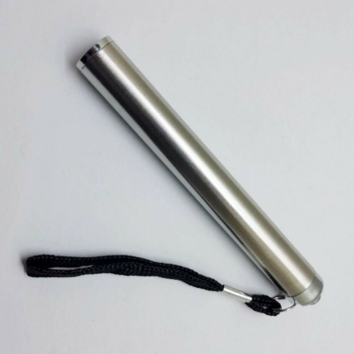 Round Moon Shape Flashlight Stainless Steel Mini LED Lights Focus Torch Lamp