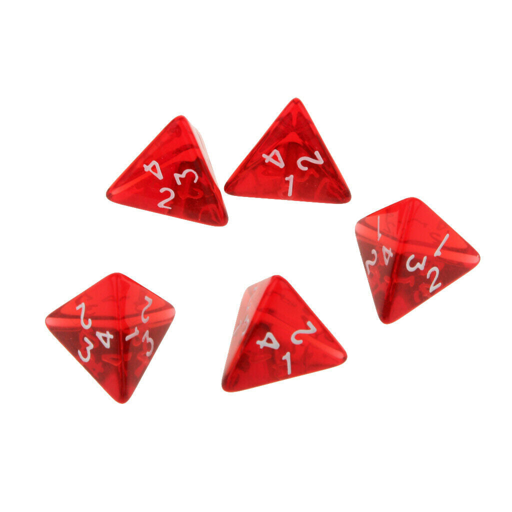 60pcs Multi-sided Dice for TRPG Game   D4 Dices Red Color