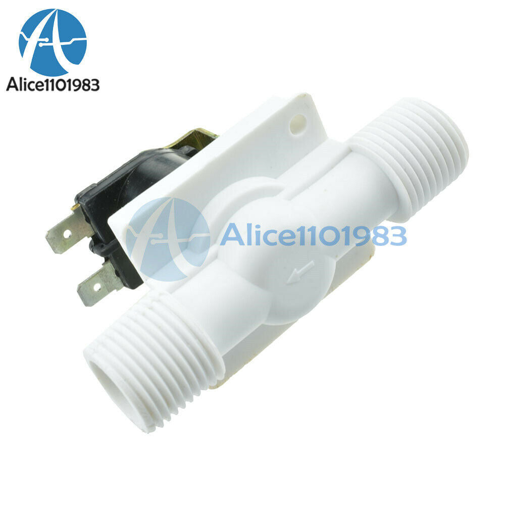Magnetic N/C Electric Solenoid Valve Water Air Inlet Flow Switch 1/2" N/C AC220V
