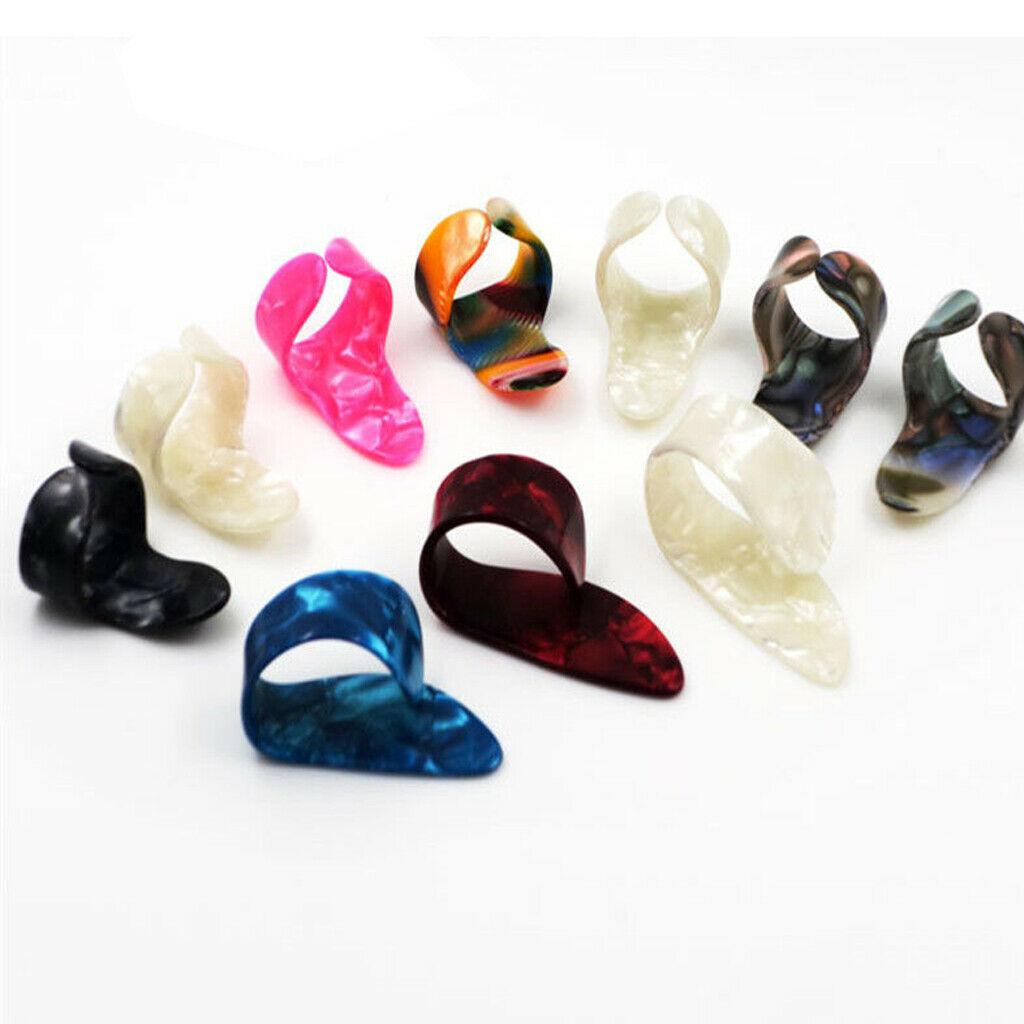 Exqusite Craftsmanship 15 Pieces Colorful Thumb Picks Truss Rod Cover Plate