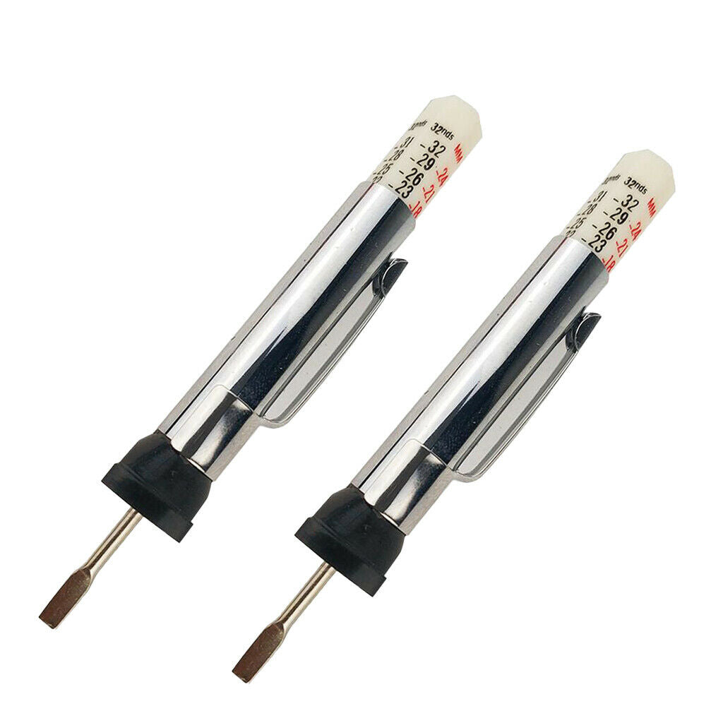 2pcs 0-25mm Tire Tread Depth Gauge Metric Standard Accurate Motorcycles & Bike