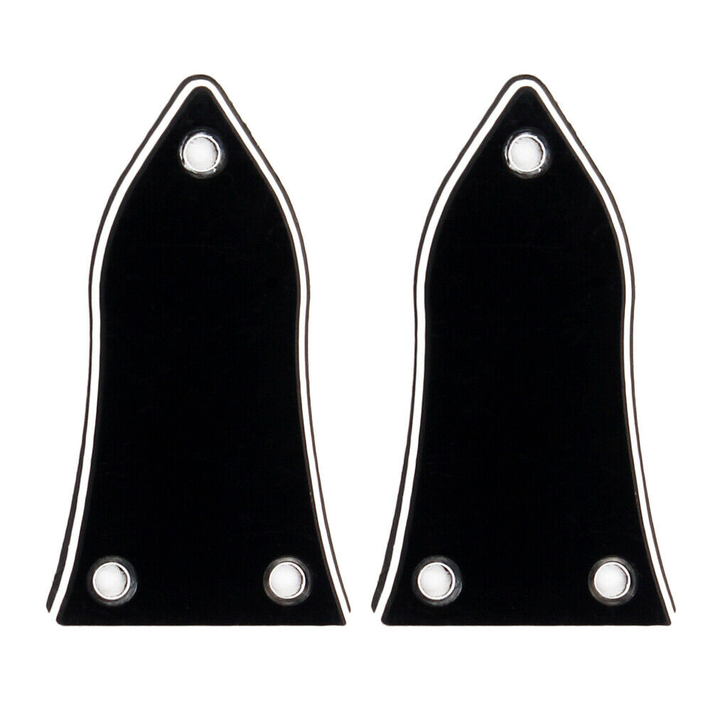 2 Pieces 3ply Truss Rod Cover 3 Screws Sets for Guitar DIY Parts 49.5x28mm