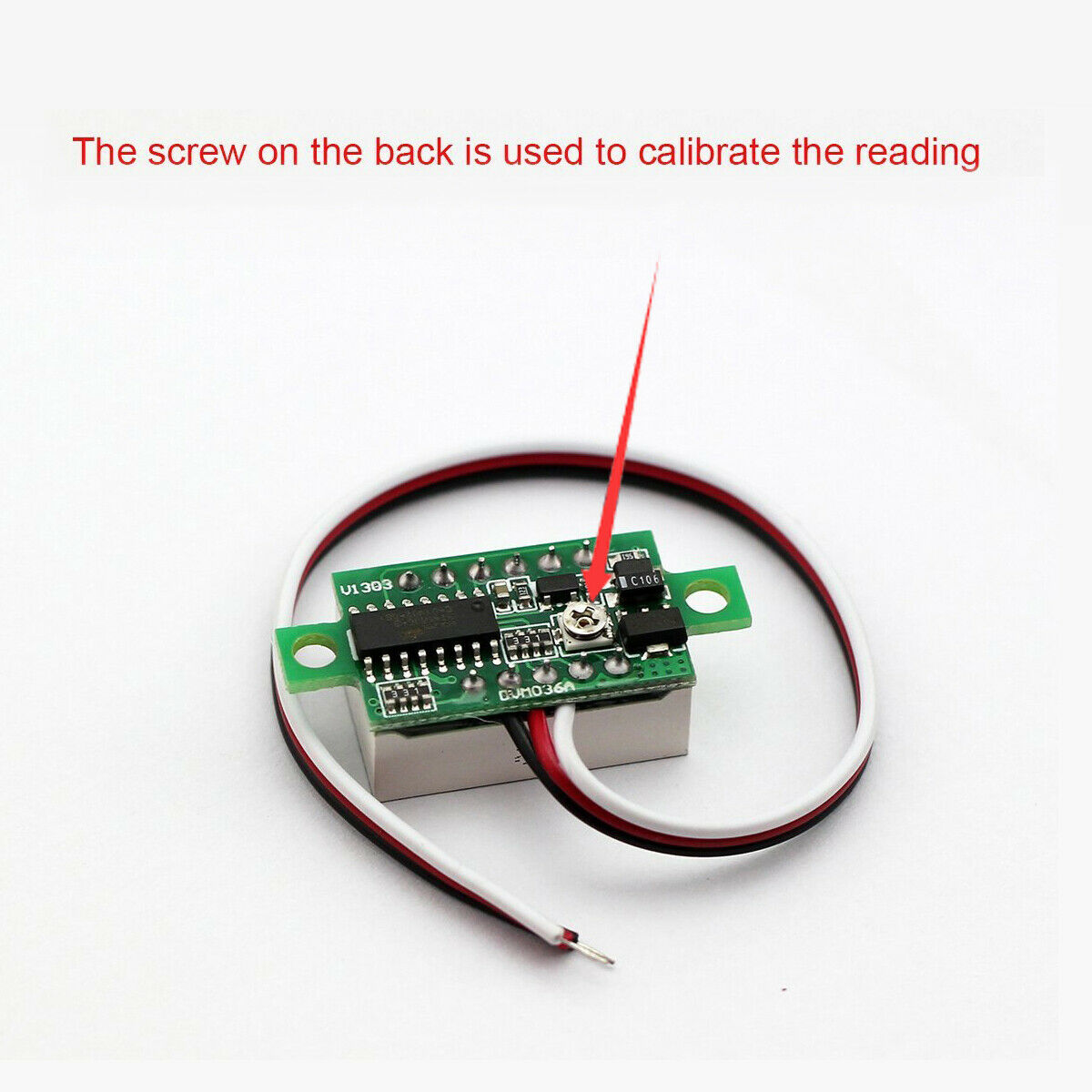 Dc 0-30V Mini Red Led 3 Digits Display Voltage Voltage Surface Board 5Pcs Pack