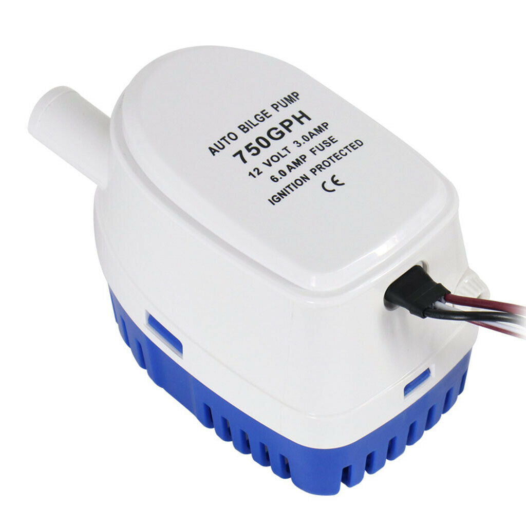 Marine Submersible Bilge Water Pump for Boat Submersible Marine White+Blue