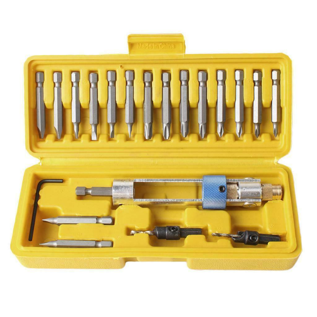 20Pcs HSS Half Times Drill Kit Drill Head Self-locking Extension Holder