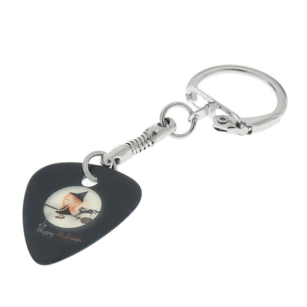 Guitar Bass Plectrum Luminous Keychain Key Fob Picks Girl