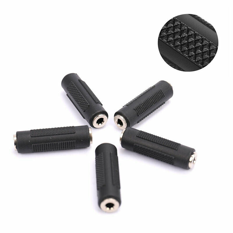 nickel Plated 3.5 mm Female to 3.5mm Female Jack Stereo Adapter Connect.l8