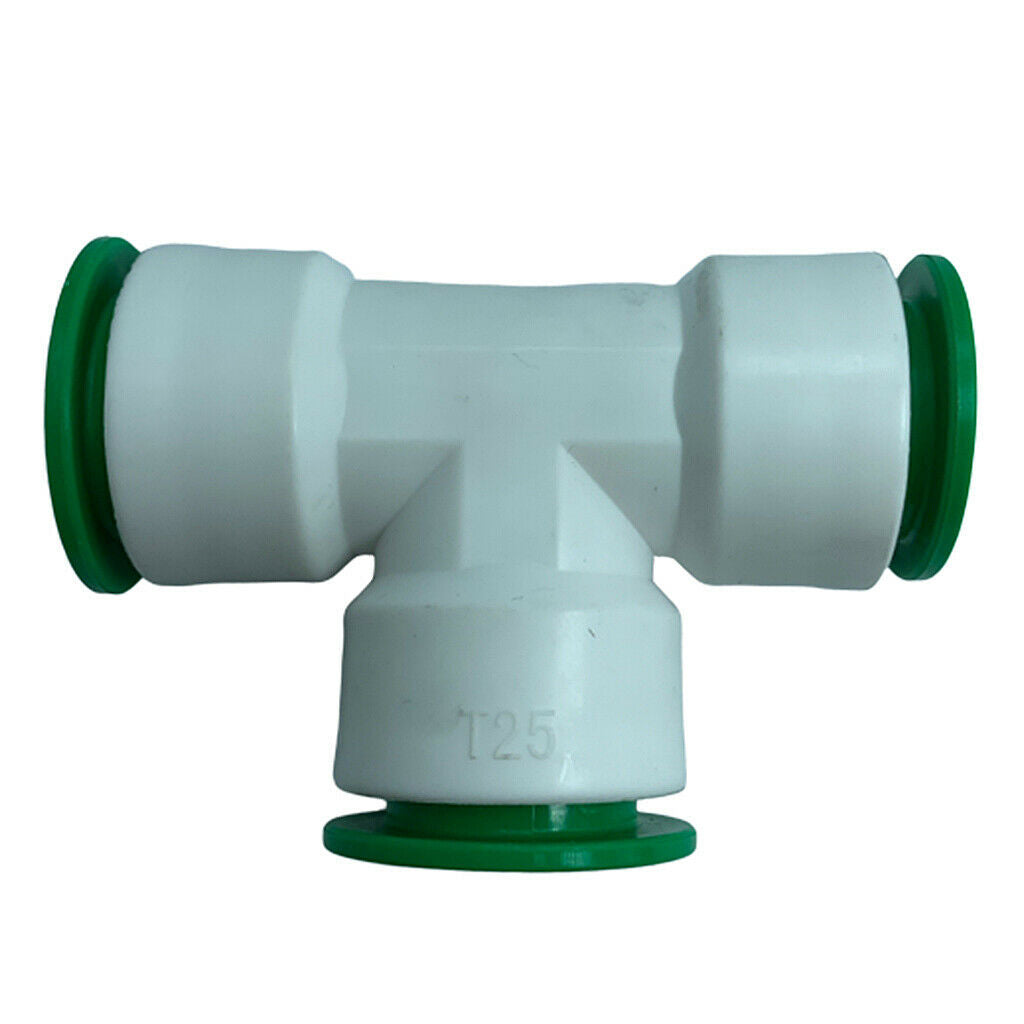 1pc 25mm PPR Tube Fittings Straight Quick Connector Tee Plumbing Water Pipe