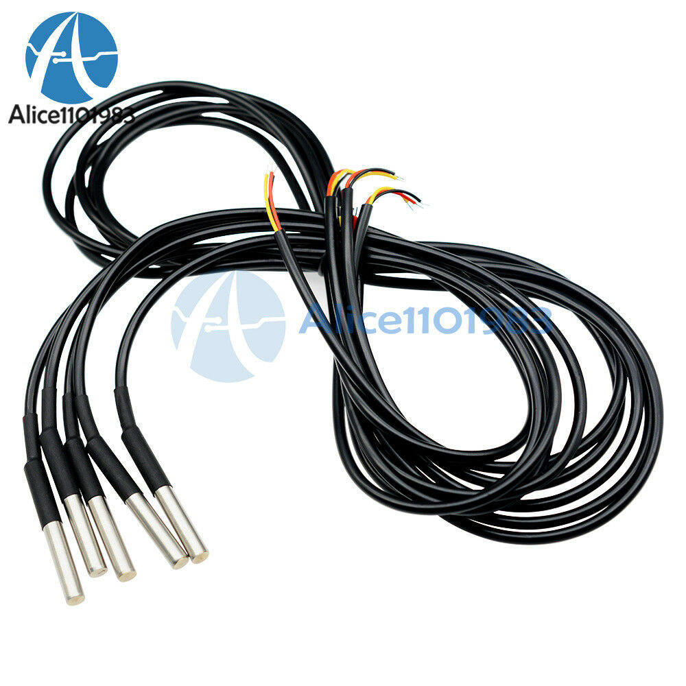 1PCS Waterproof Digital Thermal Probe or Sensor DS18B20 Lengthï¼š1M
