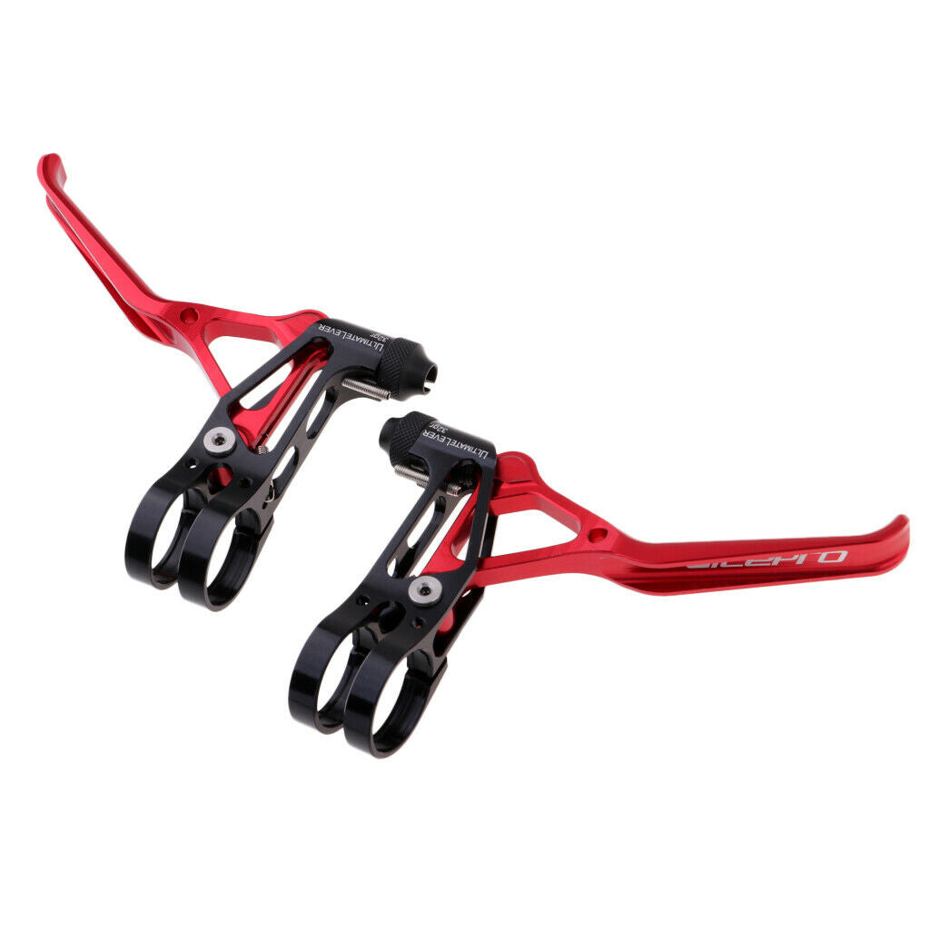 1 Pair Lightweight Bike Handlebar V Brake Levers Hand Brake Levers  Red