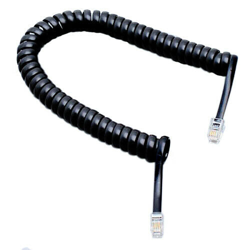 Black Home Use Telephone Extension Lead Line Cable RJ11 Headset Cord 2m New