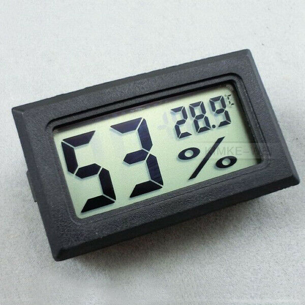 Mini Black Digital LCD Thermometer & Hygrometer Temperature Humidity Meter