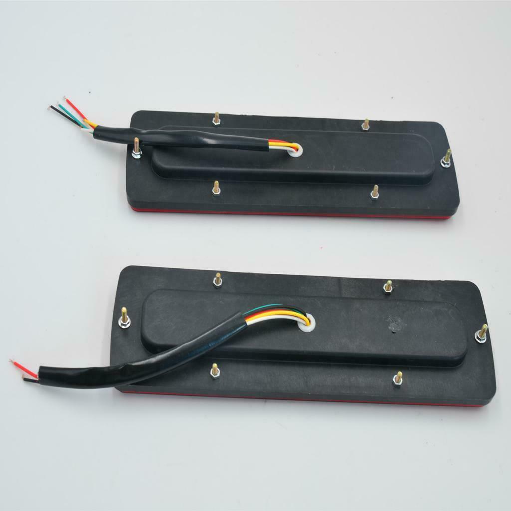 2pcs LED Truck Trailer Tail Lights Turn Signal Indicator Brake Rear Lamp