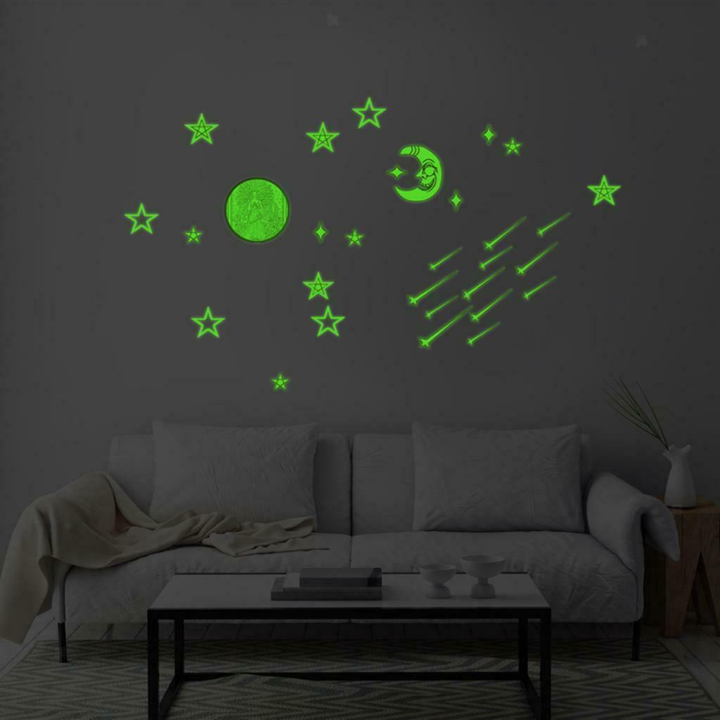 Wall Stickers DIY Luminous Wallpaper Glow in Dark for Kids Room Decor Leo