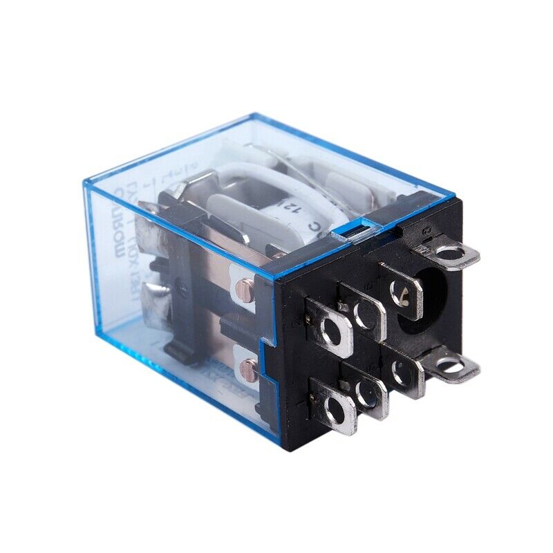 12V DC Coil Power Relay DPDT LY2NJ HH62P-L JQX-13F 10A With PTF08A Socket BaseR8