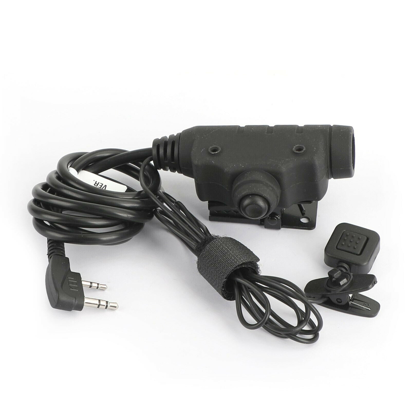 Throat Mic Headset Dual PTT Air Tube Fit for BaoFeng UV5R UV82 TK3107 TK-3201