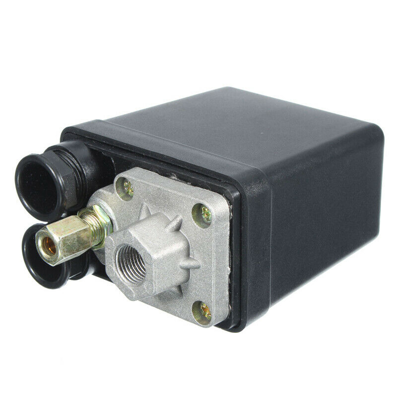 220V Air Compressor Pressure Switch Valve Manifold Relief Regulator Gauge 120PSI