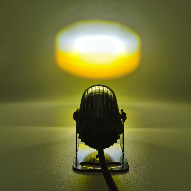 12/48V Motorcycle LED Driving Fog Lights Amber White 6000LMW 6000k for Truck ATV