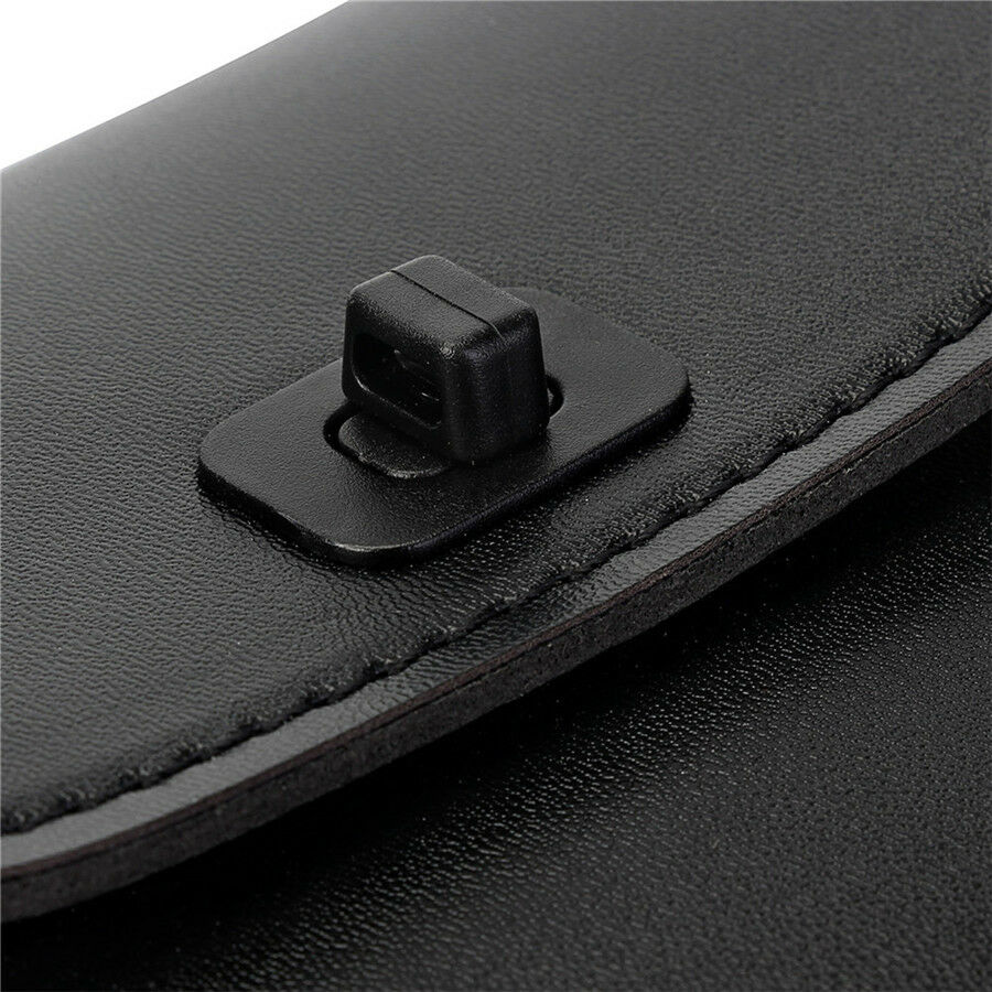 Motorcycle Front Handlebar/Rear Seat Luggage Saddle Bags Black Synthetic Leather