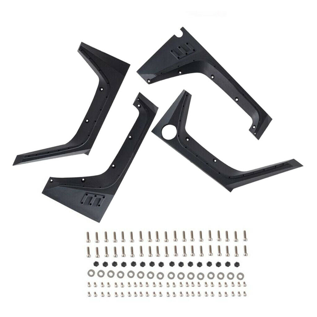 4 Pieces Plastic Wheel Eyebrow Splash Guards Parts Mud Flaps Accessories for