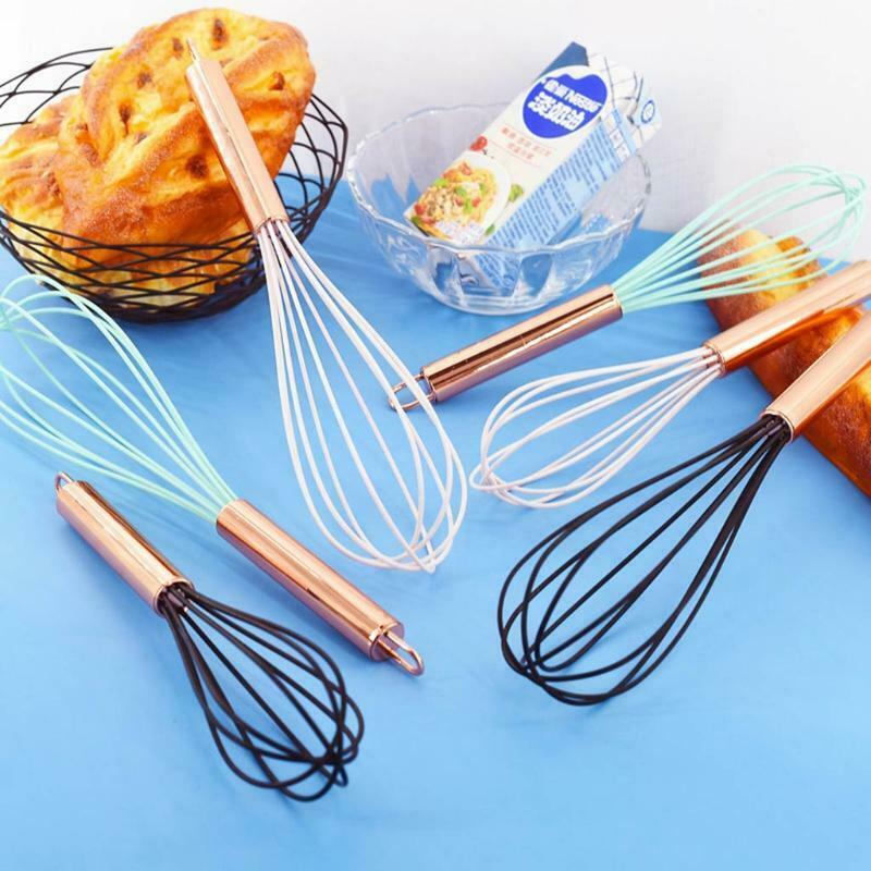 4x Kitchen Silicone Whisk Wire Egg Beater for Blending Whisking Beating Stirring