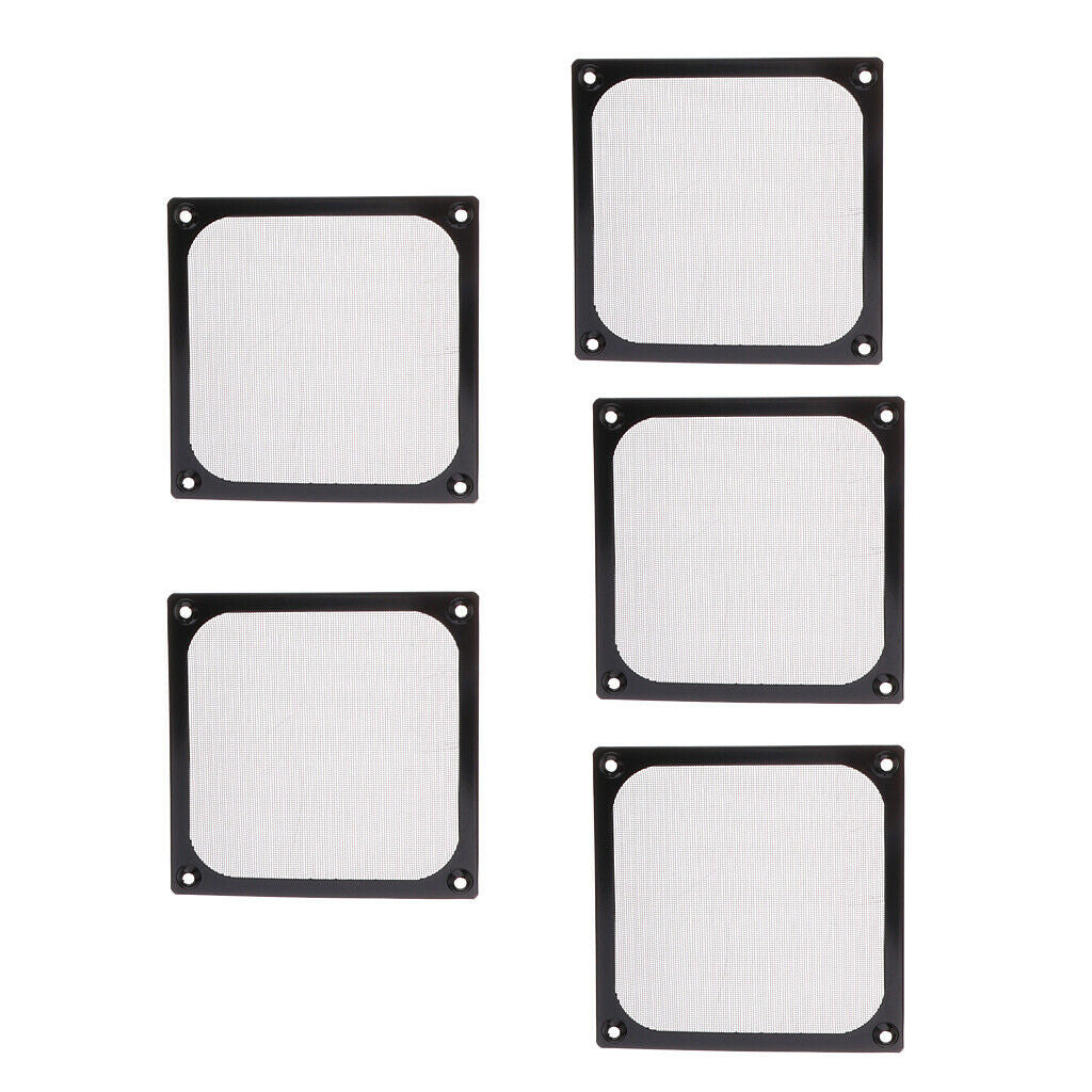 10pcs Aluminum Alloy Fan Filter Dust Guard Cover for PC Case Fan Black 120mm