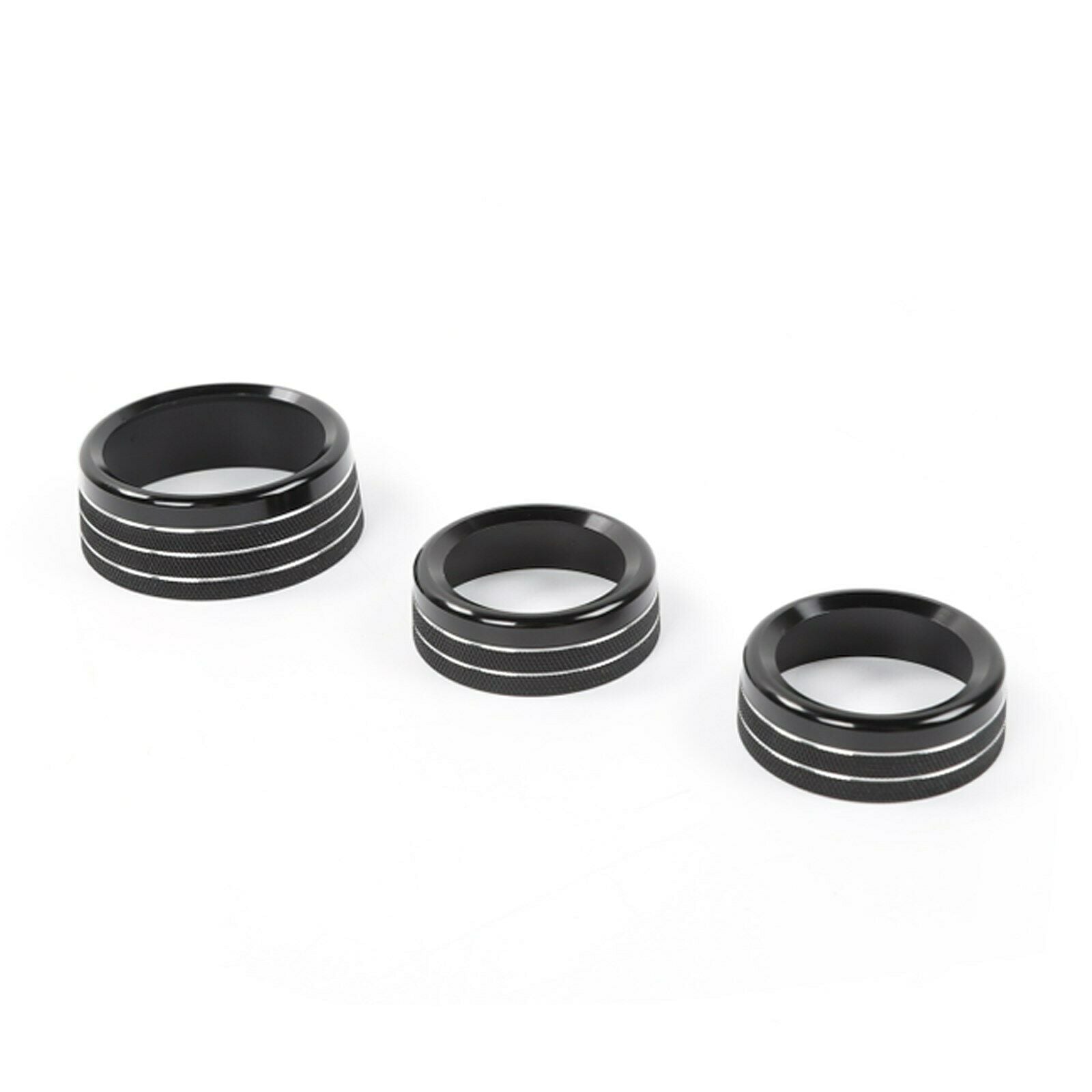 3PCS Air  Audio Switch Knob Trim Ring For RAM 12-17 Charger 15+ BLK CN