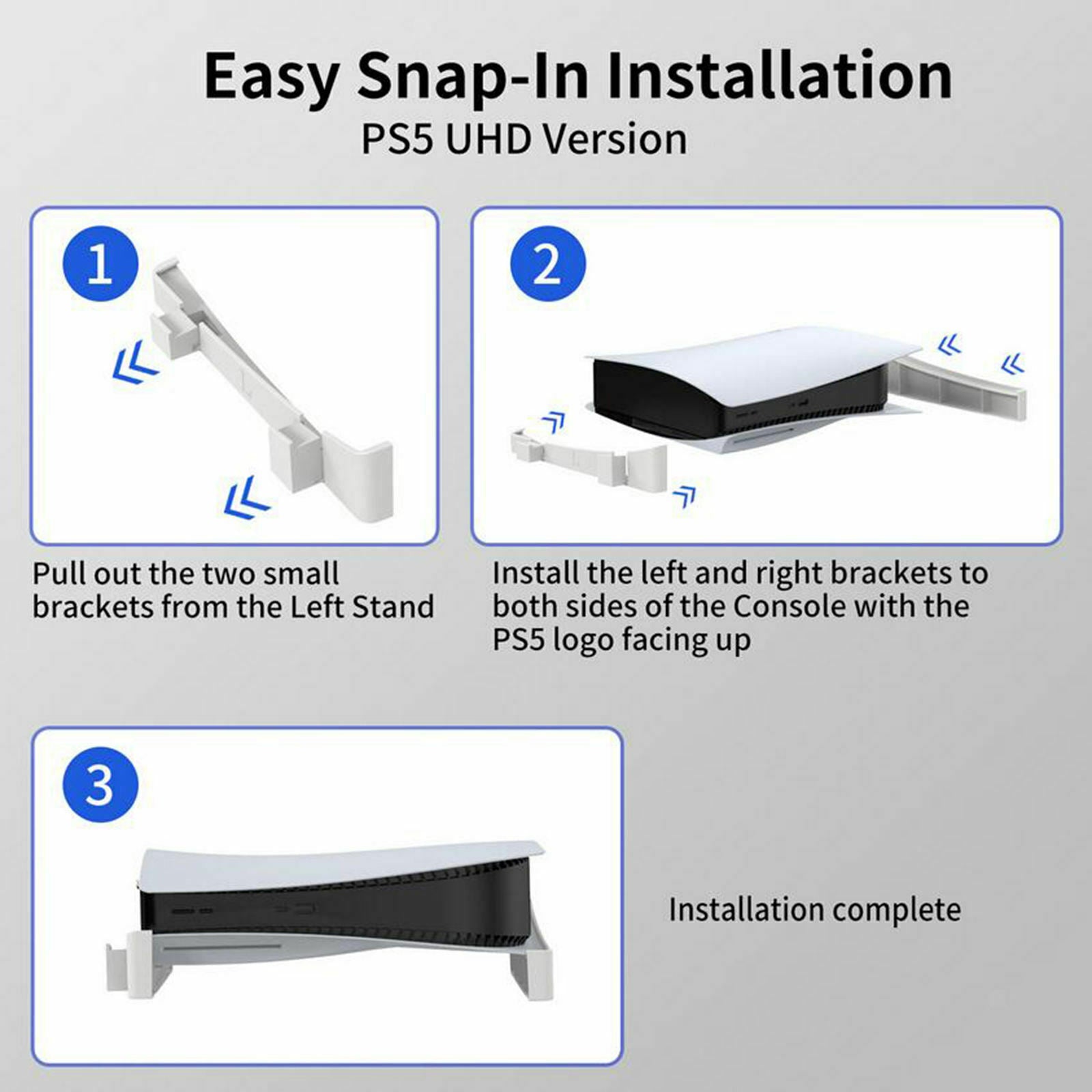 2x Horizontal Display Stand Space Saving Easy Install with  Dissipation