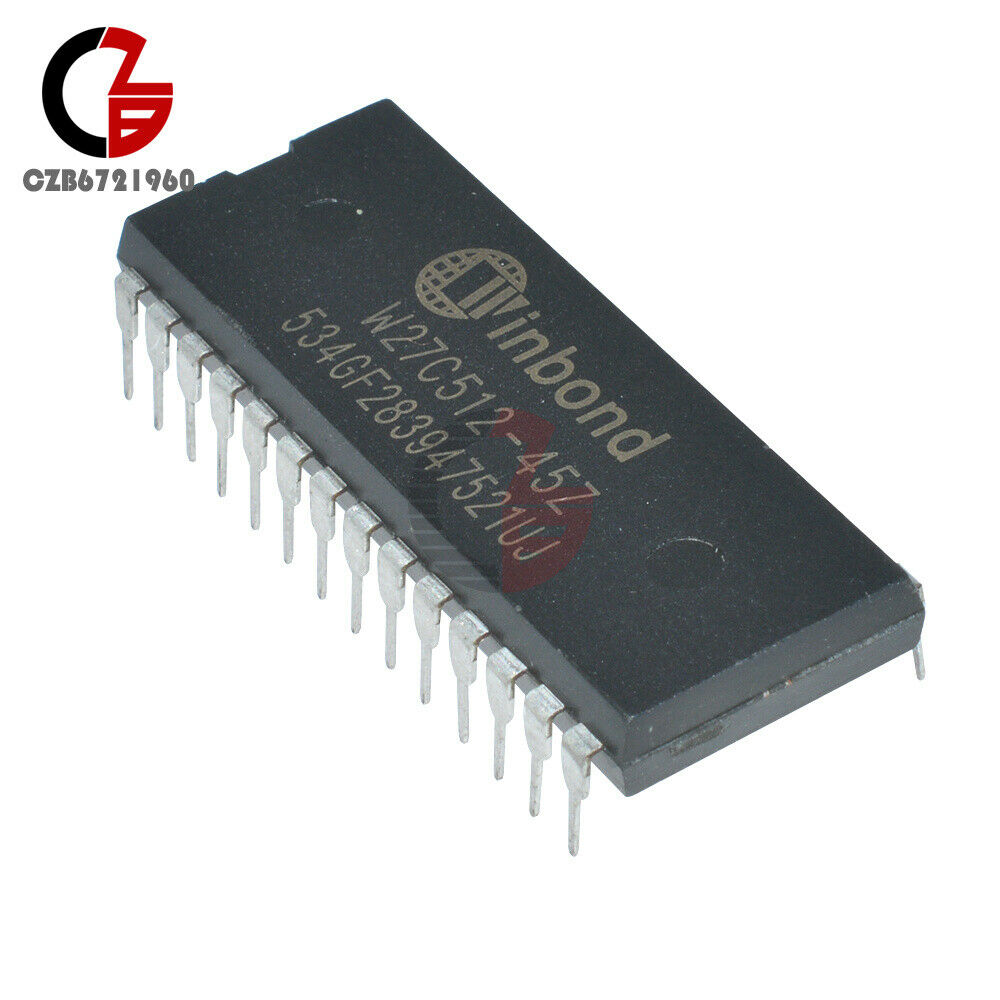 10PCS W27C512-45Z W27C512 DIP-28 IC 5V 45NS 512KBit 64K*8 Winbond EEPROM