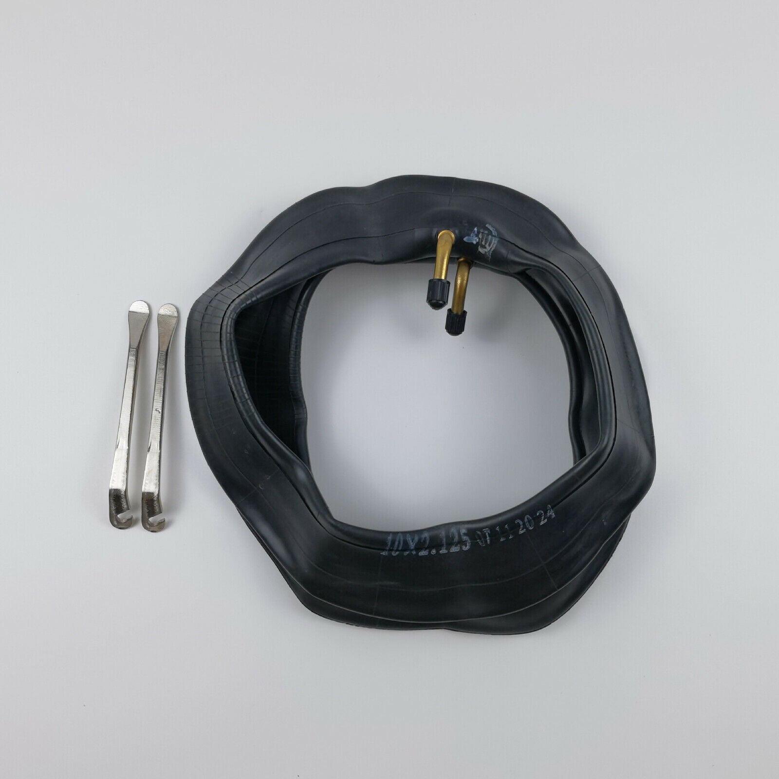 2X Electric Scooter 10 Inner Tube 10X2.125 Rubber Curved Nozzle Spare Parts