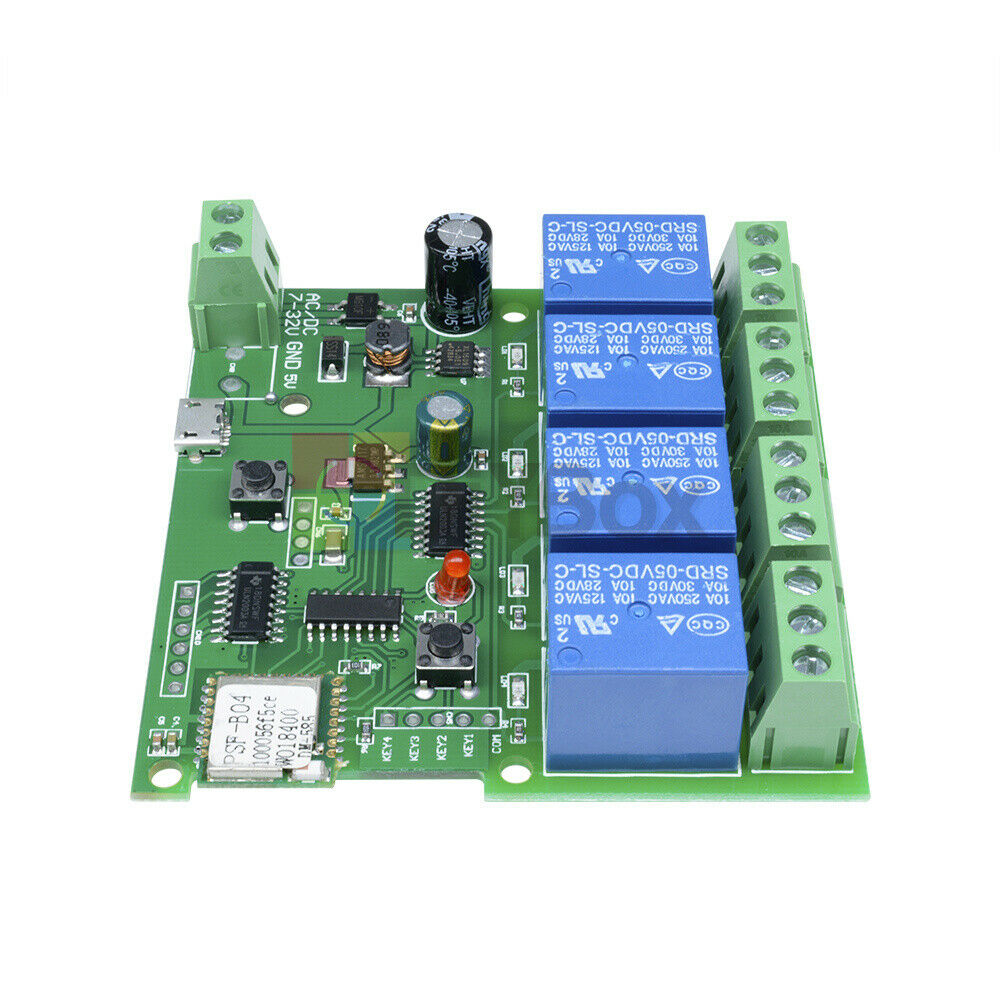 DC 5-32V 4 Channel WiFi Delay Relay Switch For IOS APP Remote Control Smart Home