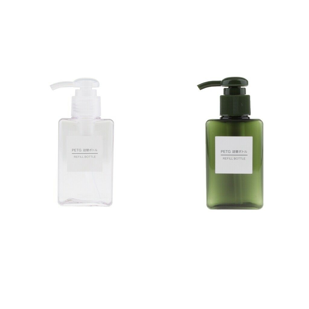 2pcs 100ml Foaming Soap Dispenser Cosmetic Containers Bottles Clear Green