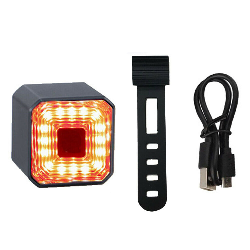 Bicycle Taillight Smart Brake Sensor USB Charge Waterproof  Bike Rear Lamp @