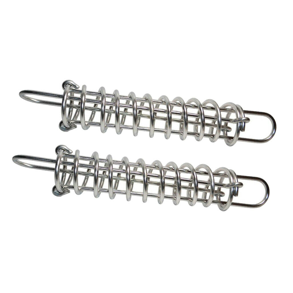 2Pcs Yacht Stainless Steel Shock Absorbing Dock Line Mooring Springs 4.45"